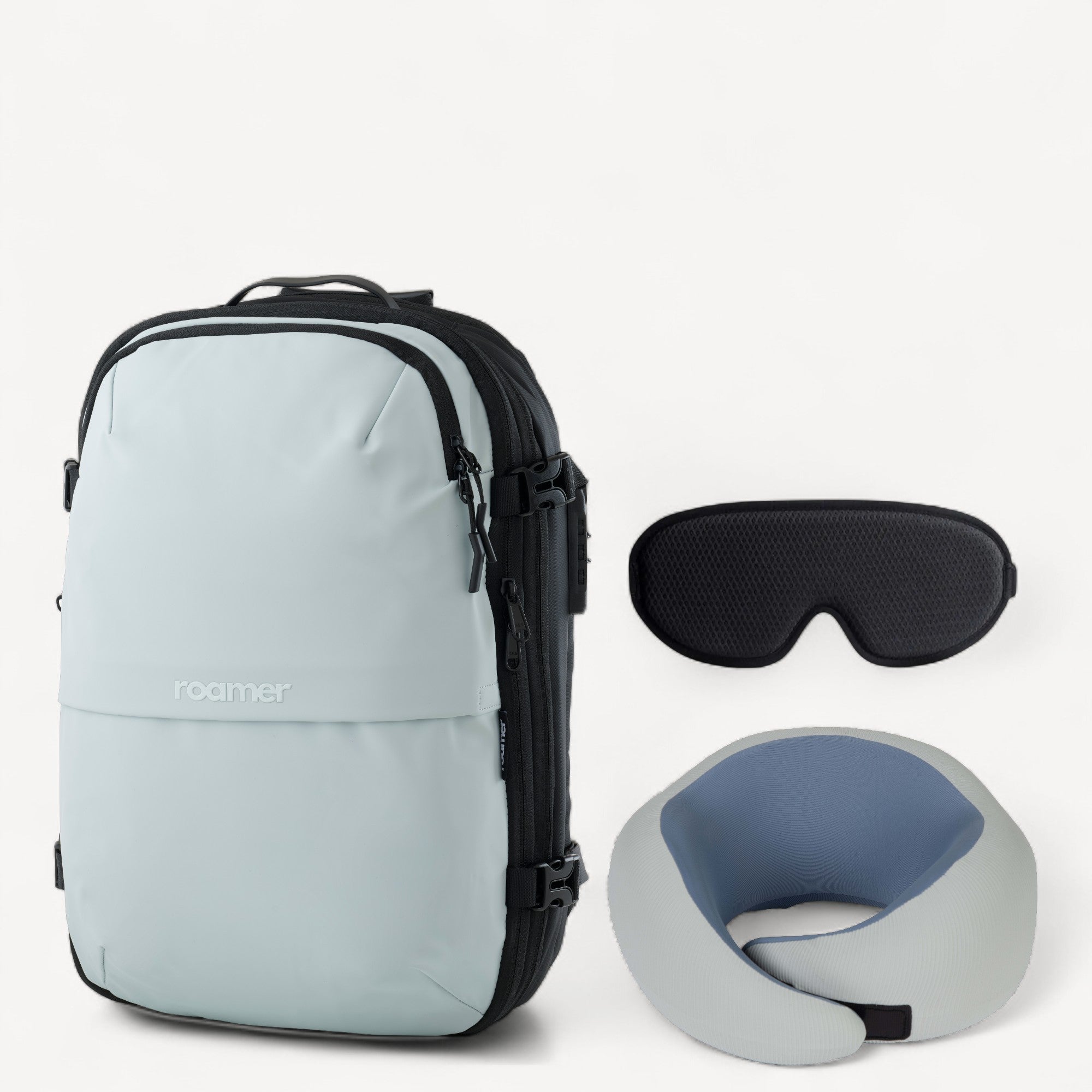 Komplet Bundle – Vacuum Rygsæk, Nakkepude & Sovemaske