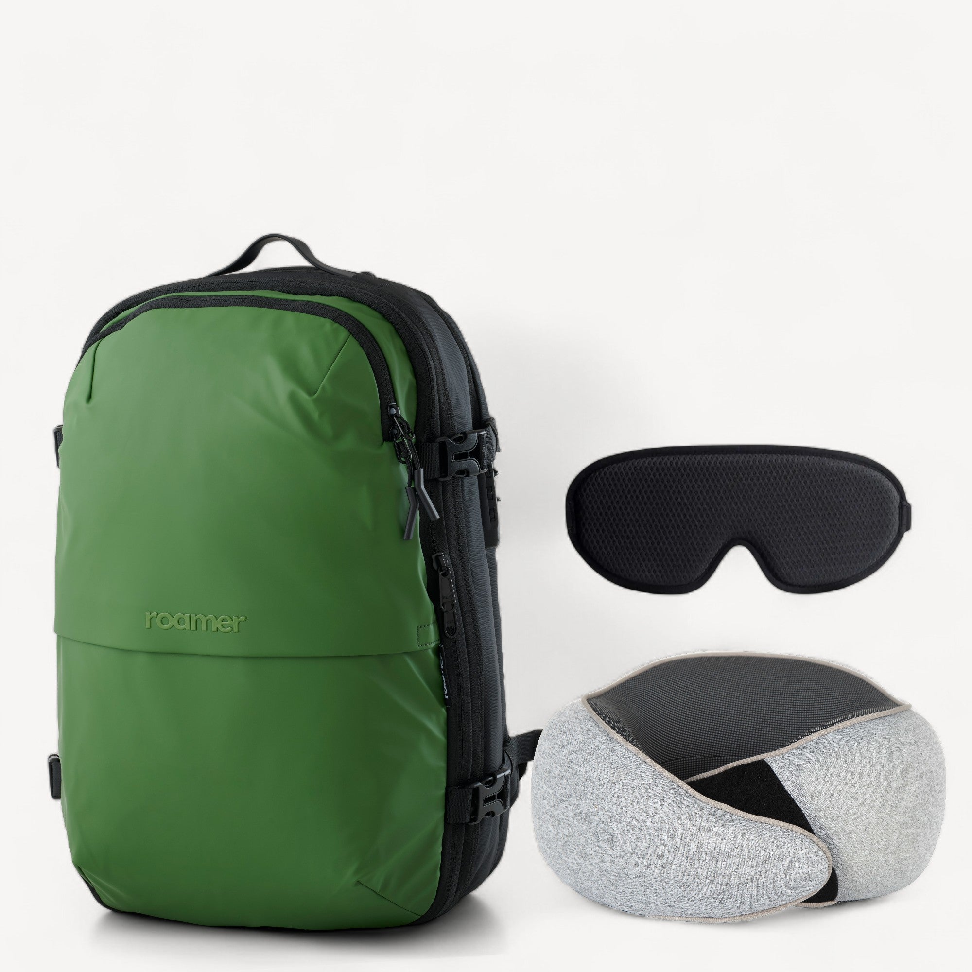 Komplet Bundle – Vacuum Rygsæk, Nakkepude & Sovemaske