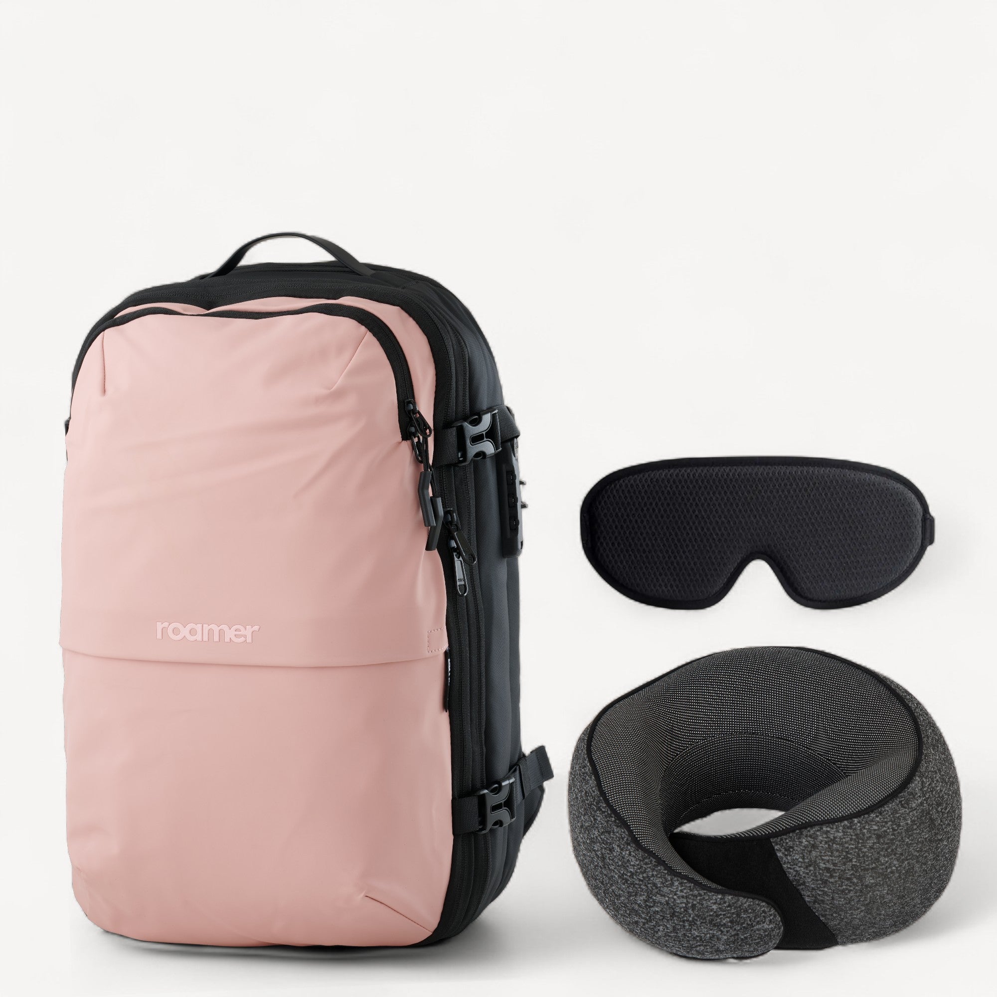 Komplet Bundle – Vacuum Rygsæk, Nakkepude & Sovemaske