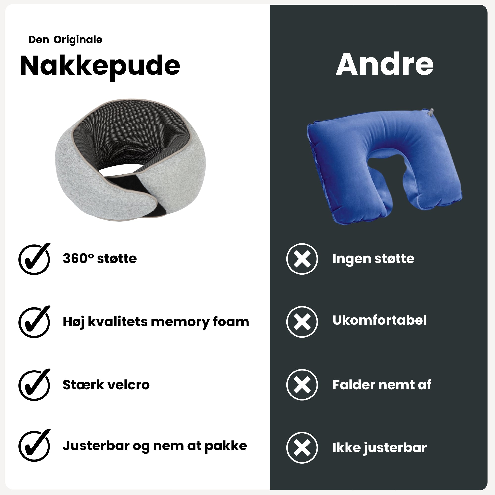 Memory Foam Nakkepude