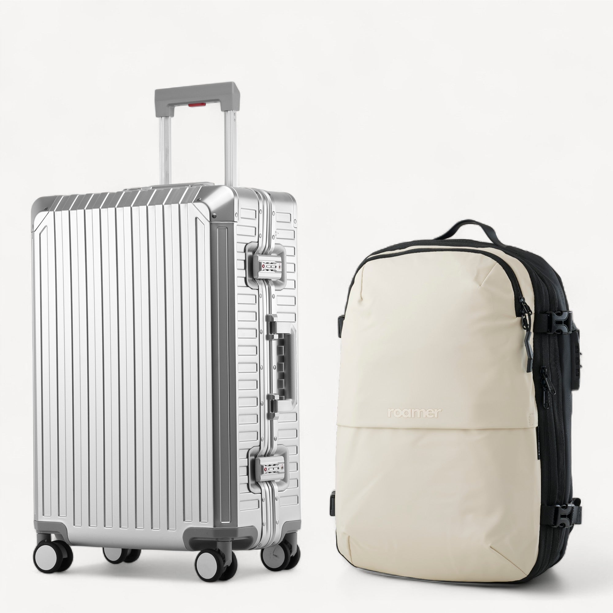 Signatur Bundle – Vacuum Rygsæk + Alu Kabinekuffert