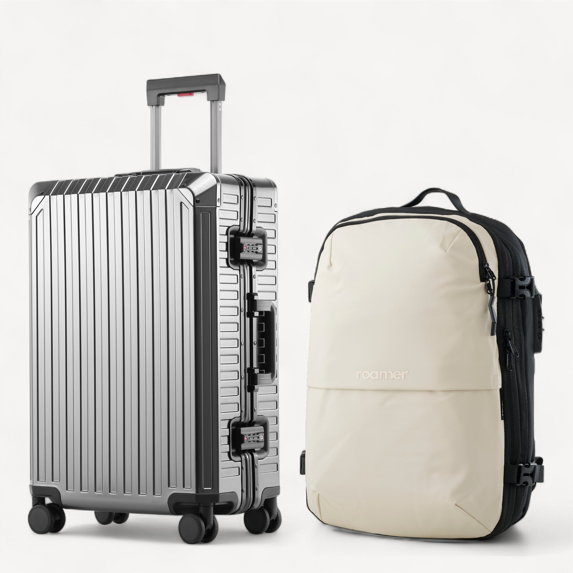 Signatur Bundle – Vacuum Rygsæk + Alu Kabinekuffert