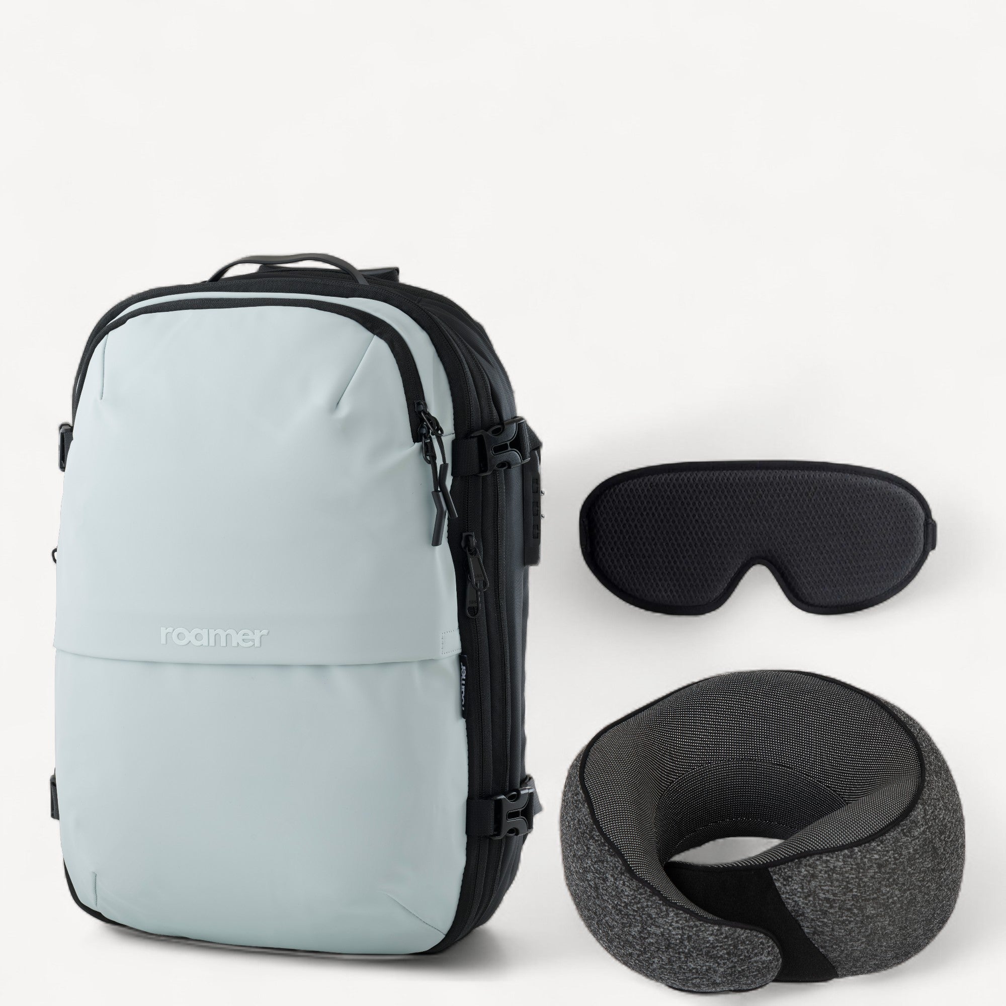 Komplet Bundle – Vacuum Rygsæk, Nakkepude & Sovemaske