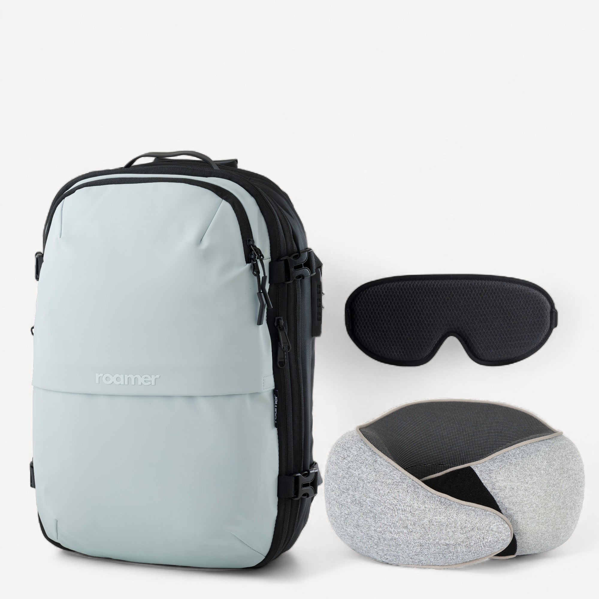 Komplet Bundle – Vacuum Rygsæk, Nakkepude & Sovemaske