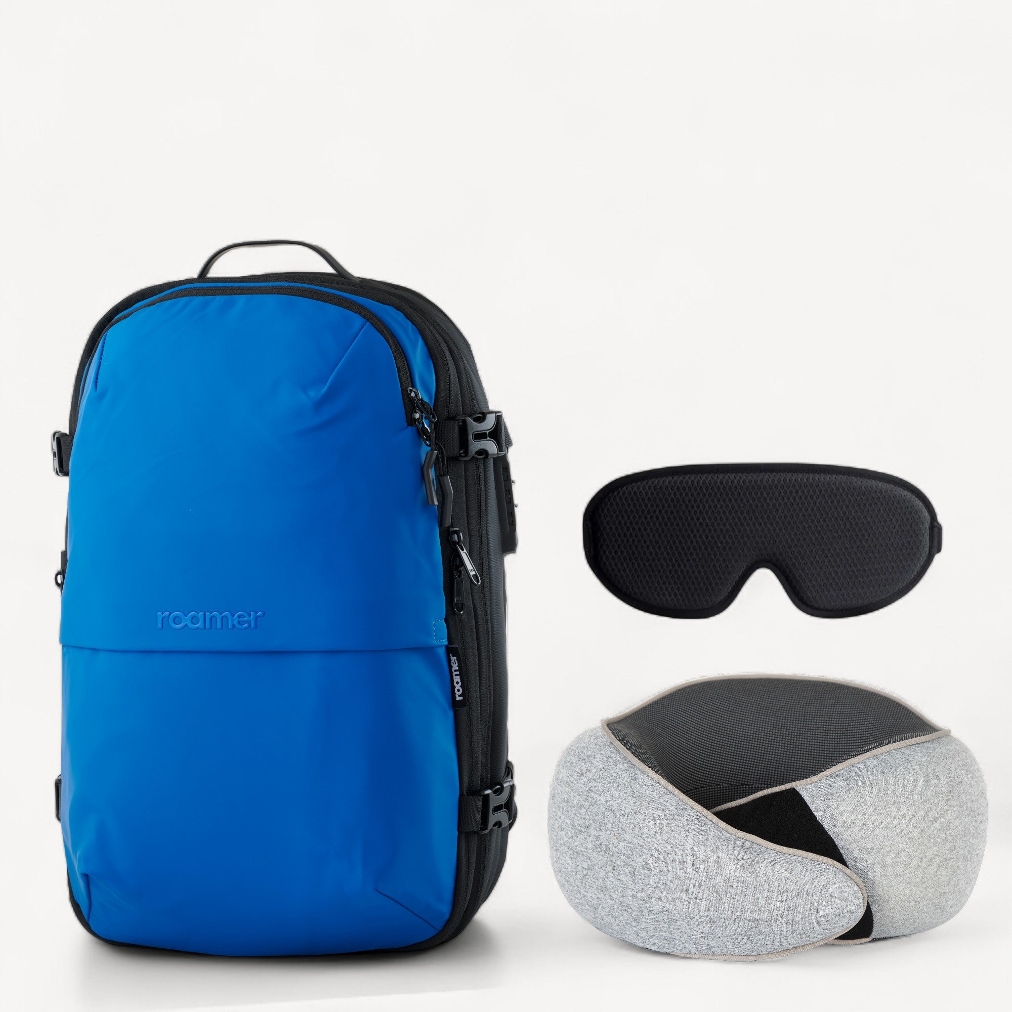 Komplet Bundle – Vacuum Rygsæk, Nakkepude & Sovemaske