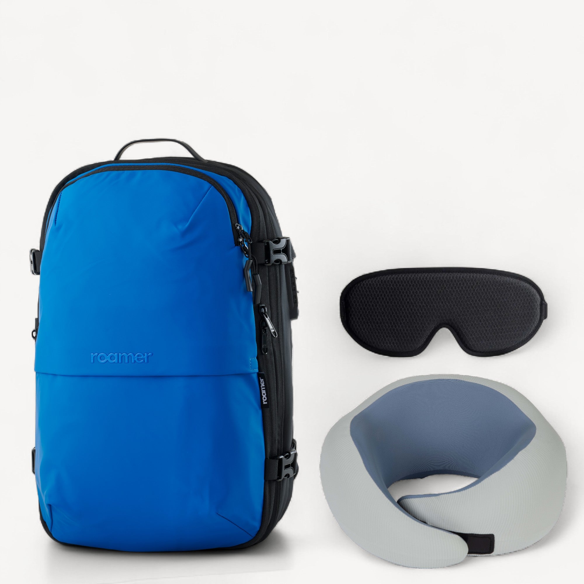 Komplet Bundle – Vacuum Rygsæk, Nakkepude & Sovemaske