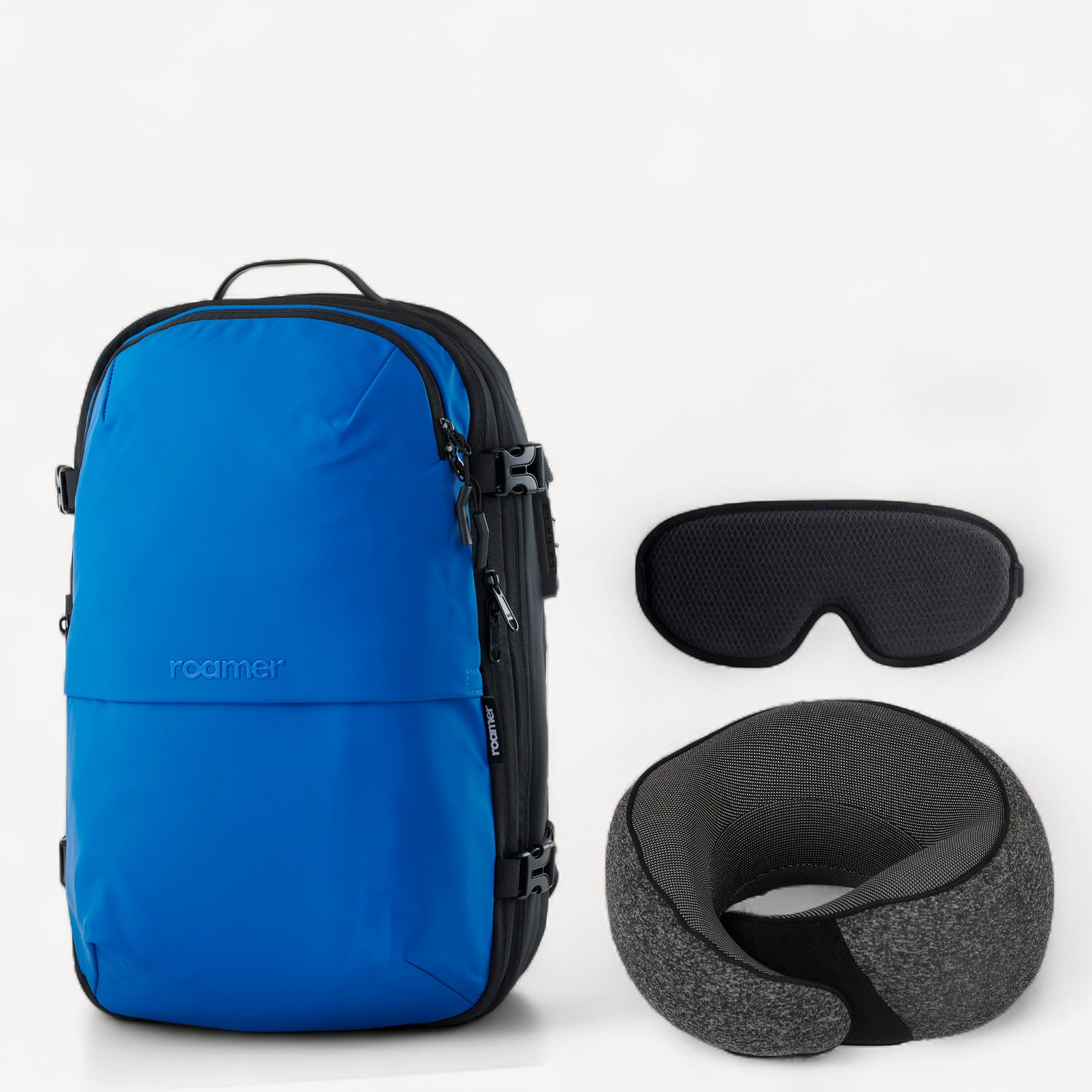 Komplet Bundle – Vacuum Rygsæk, Nakkepude & Sovemaske