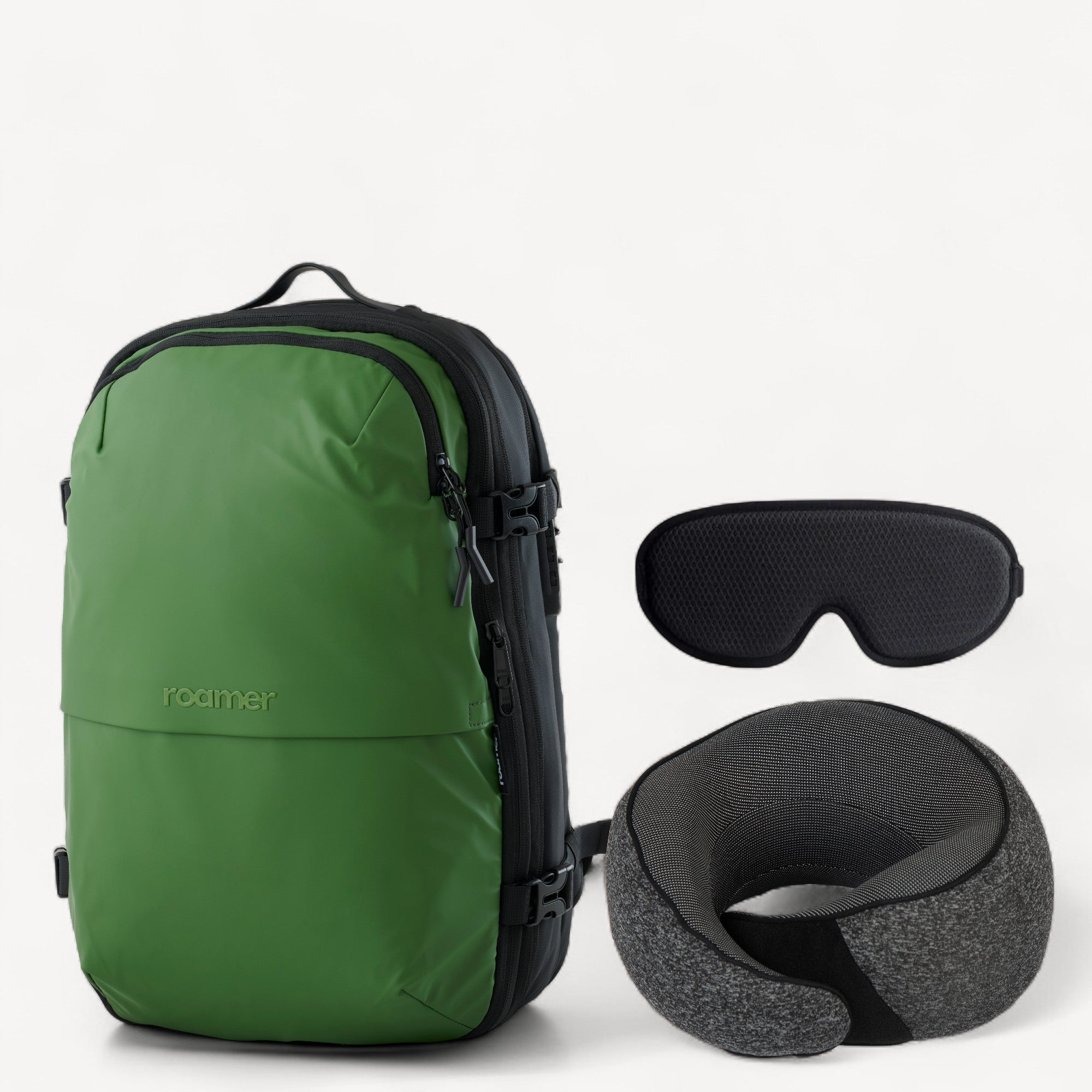 Komplet Bundle – Vacuum Rygsæk, Nakkepude & Sovemaske