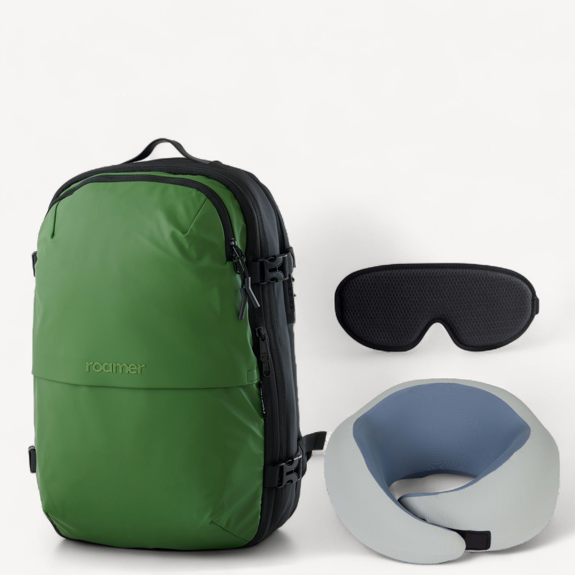 Komplet Bundle – Vacuum Rygsæk, Nakkepude & Sovemaske