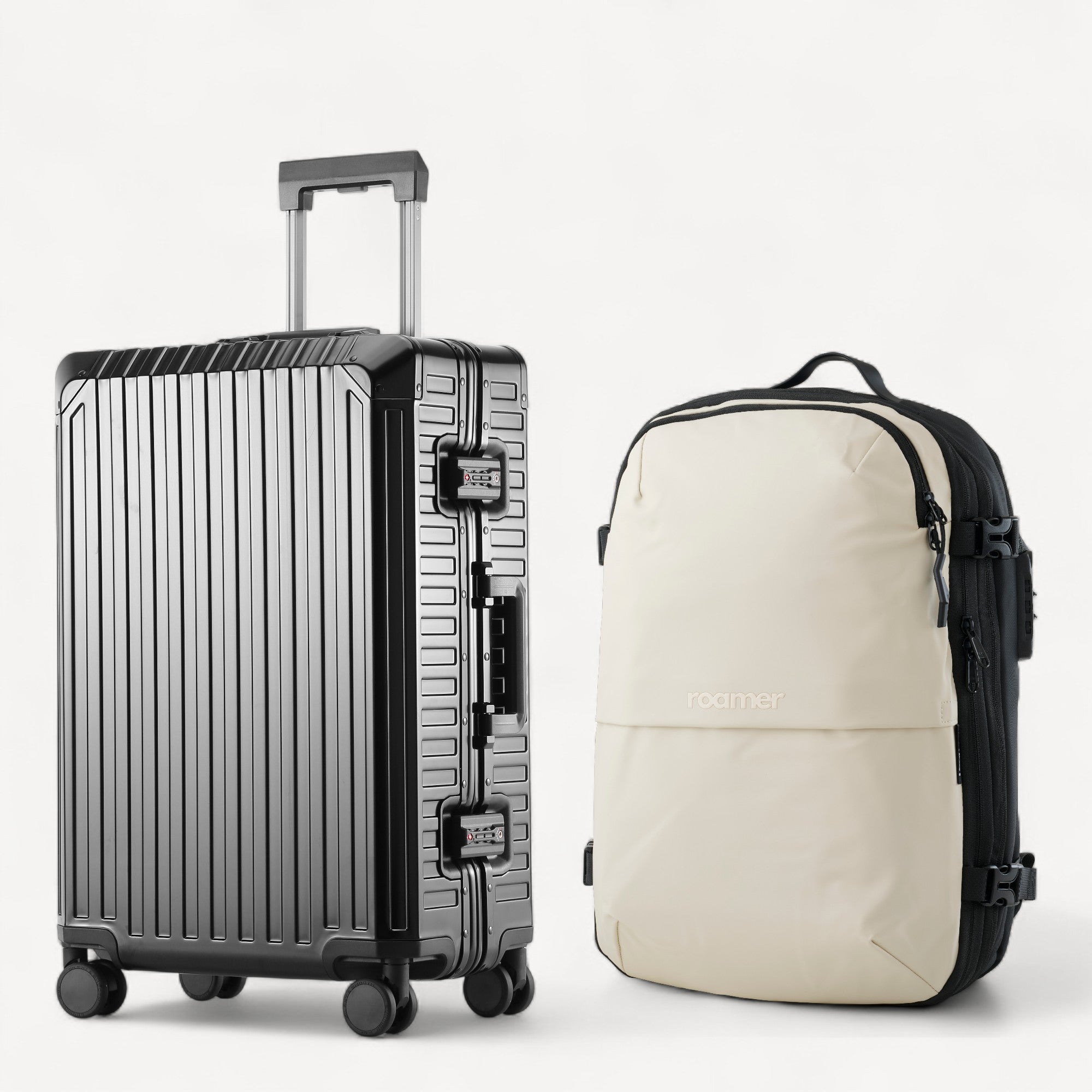 Signatur Bundle – Vacuum Rygsæk + Alu Kabinekuffert